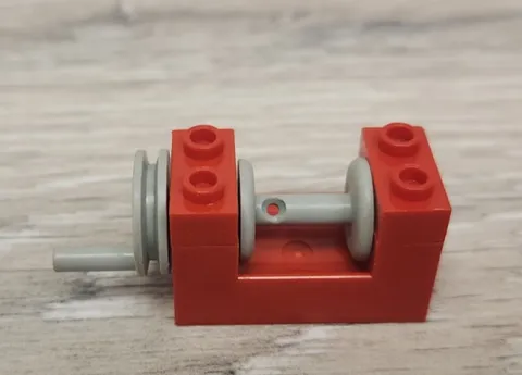 Lego 73037 Red String Reel Winch 2 x 4 x 2 with Light Gray Drum Piece Part