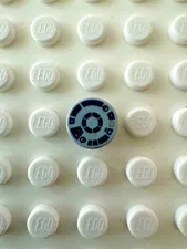 LEGO Tile, Round 1 x 1 with Dark Blue R2-D2 Astromech Droid 98138pb306