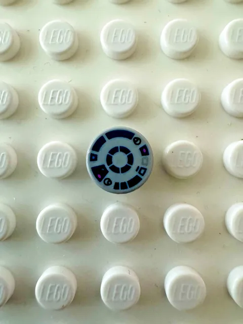 LEGO Tile, Round 1 x 1 with Dark Blue R2-D2 Astromech Droid 98138pb306