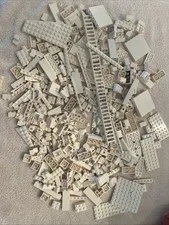 Lot of assorted White Lego bricks & pieces.  1 lbs.