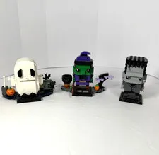 LEGO Brickheadz Halloween Lot Of 3 Ghost Witch Frankenstein PRE BUILT NO BOX
