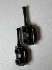 Vintage LEGO Black Walkie Talkie Radio Minifigure Accessories Lot of 2