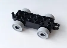 Lego DUPLO Black Car Base 2x6 w/Light Gray Wheels for Set 10894 Toy Story Train