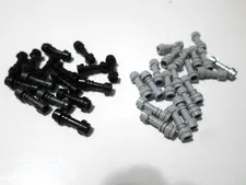 LEGO 66909 Light Bluish Gray AND BLACK Weapon Lightsaber Hilt Straight Qty 35