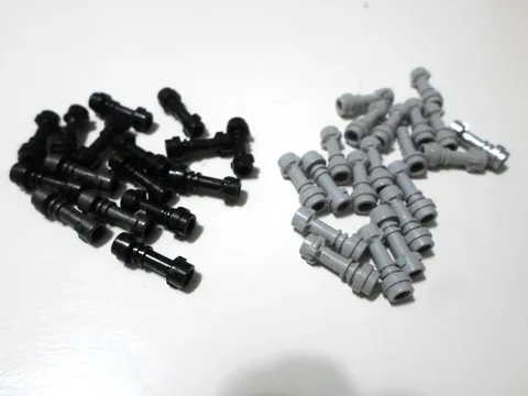 LEGO 66909 Light Bluish Gray AND BLACK Weapon Lightsaber Hilt Straight Qty 35
