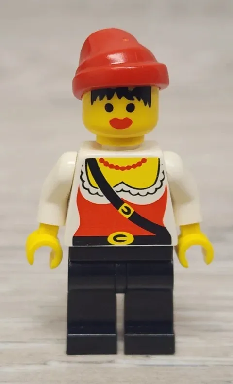 Lego Pirates pi057 Female w/ Black Legs & Red Bandana - Minifigure