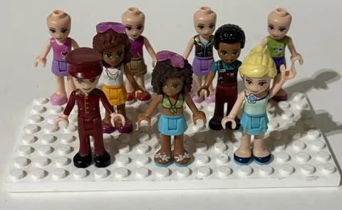 LEGO FRIENDS Lot of 9 Authentic Minifigures Boy & Girl Mini Dolls FREE SHIPPING