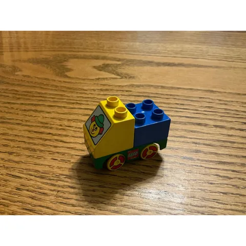 Vintage LEGO Duplo Clown Truck Yellow Blue Green par 6474pr9982