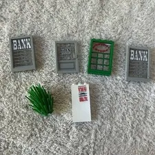 Vintage LEGO Western Sheriff General Store Door, Bank &White Sheriff Window Lot