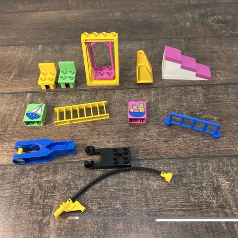Duplo Lego Miscellaneous Toy Parts and Accessories Lot (12 Pieces)