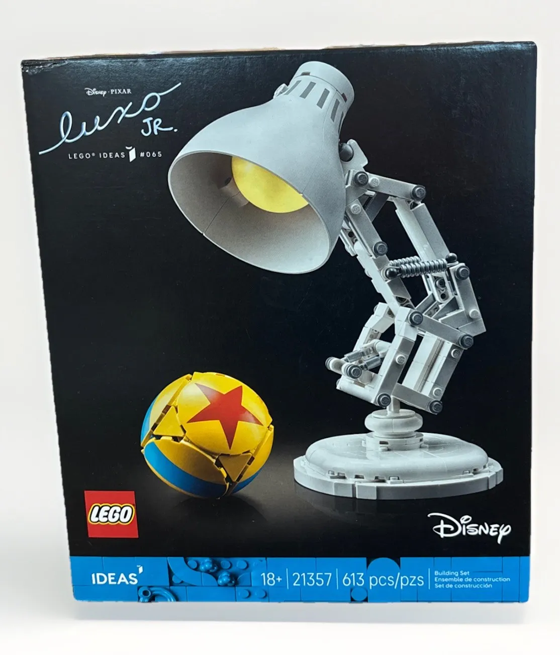 LEGO Ideas Disney Pixar Luxo Jr Lamp & Ball Movie Set NEW SEALED, MIB, 21357