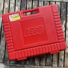 Vintage 1985 LEGO Red Storage Case Carrying Box Hard Plastic Good Condition