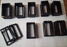 A Lego Lot 36 Black Window Frame No Pane 60596 1 x 4 x 6 31153