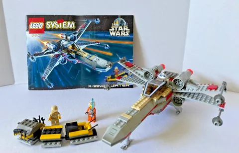 Vintage (1999) LEGO Star Wars: X-WING FIGHTER #7140 ~100% Complete w/Manual