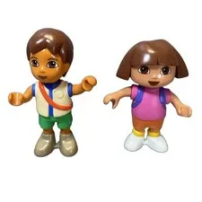 LEGO DUPLO Dora the Explorer and Diego Minifigure Mini Fig Set Cake Topper 2003