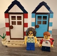 Lego Beach Huts With Minifgures 