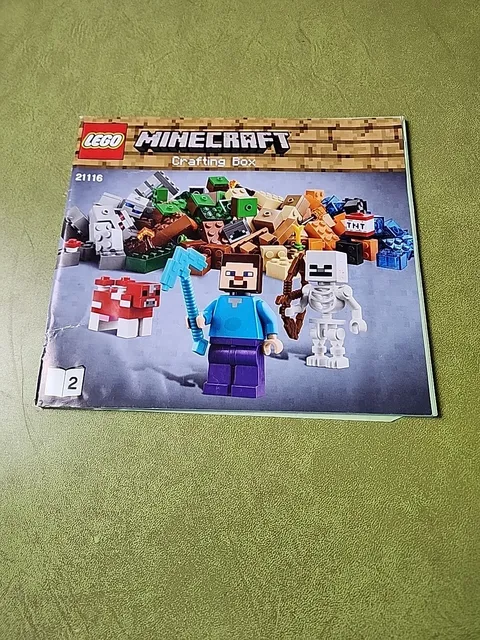 2014 LEGO Minecraft Crafting Box 21116 Manual Booklet Only