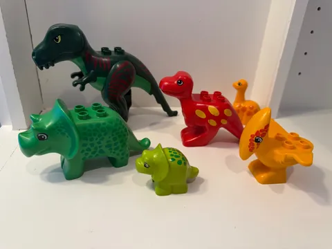 Vintage Lego Duplo Dinosaurs Lot of 6