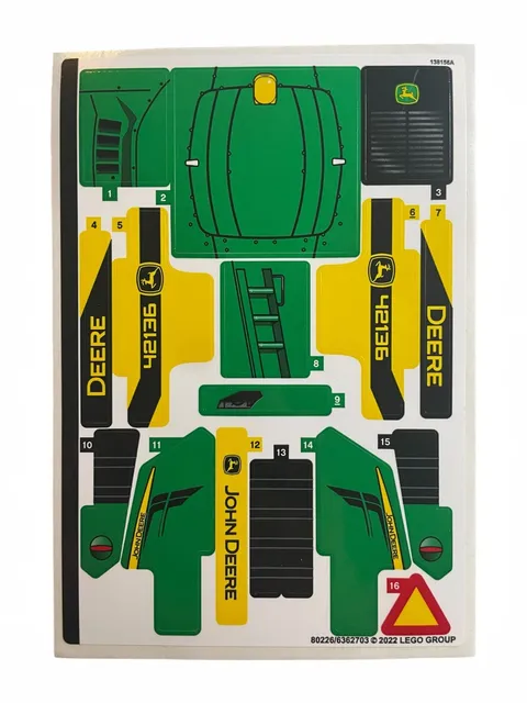 NEW LEGO | Sticker Sheet for Set 42136 Technic John Deere 9620R 4WD Tractor