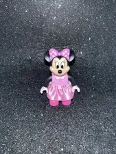 Lego Duplo Minnie Mouse Figure Disney With Pink Polka Dot Fabric Skirt 2.5" A3