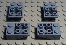 Lego Brick Slant 2x3 Negative Sand Blue 4 Pieces