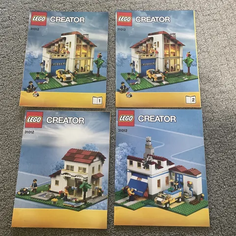 Lego Creator 31012 Family House Instruction Books x4  ONLY Manuals