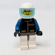 LEGO Xtreme Team Minifigure Black Torso White Helmet Blue Visor xt002