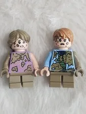 LEGO Muddy Lex Murphy (jw098) and Tim Murphy (jw099) LEGO minifigures Jurassic