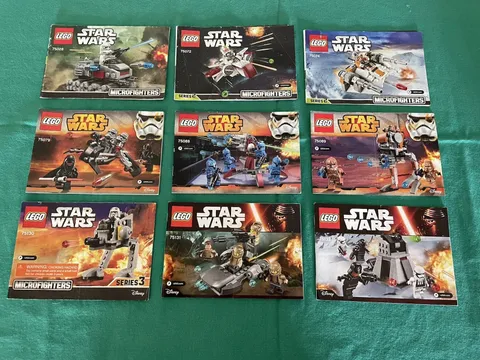 LEGO Star Wars 9 Manuals Only Pre-Owned/Used 75...028-072-074-079-088-089-130-+