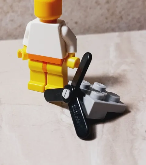 LEGO thin propeller connector plate building plate airplane prop connecting rare