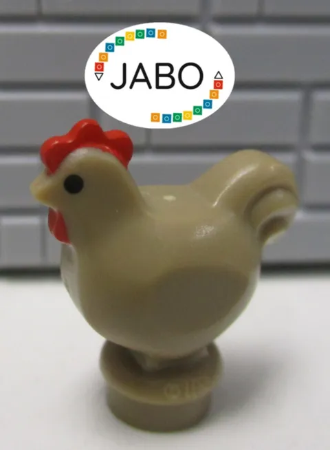 (C 15/1/1) Lego 95342pb01 Dark Tan Chicken 6918 7189