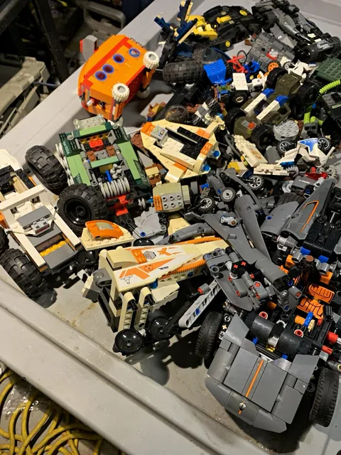 LEGO Mixed Vehicle Builds & Assorted Parts Lot Multicolor Plastic Bricks
