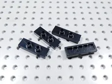 LEGO Lot of 4 Black 1x3 Smooth Plates w/ 2 Studs BF