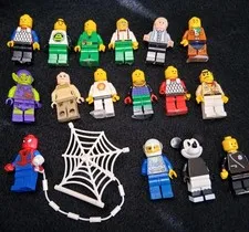 Lego Minifigures Assorted Mixed Lot Of 16 Spiderman Mickey Mouse