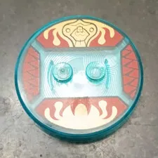 LEGO Ninjago Printed Round 4x4 Tile Disc Trans-Light Blue Red Tan 1pc