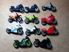 LEGO BULK LOT OF 11 MINIFIGURE MOTORCYCLES