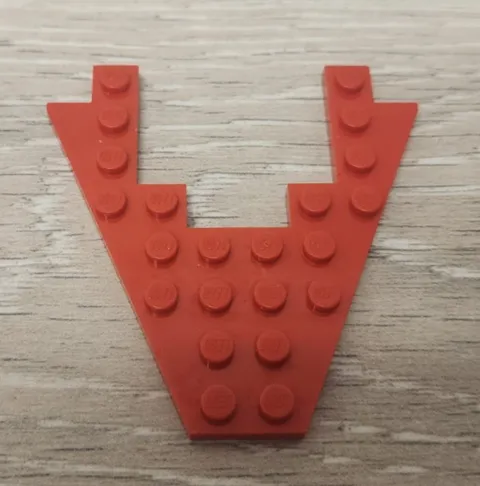 Lego 4475 Red Wedge Plate 8 x 8 with 4 x 4 Cutout Replacement Part Piece