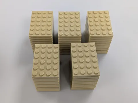 LEGO New x50 Tan Plate 4 x 6 # 3032