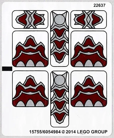Lego 70127 New Legends of Chima STICKER SHEET Only 100% Original Set Decals