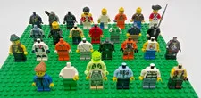 LEGO Lot of 29 Minifigure Minifig Bodies *Some w/ Heads & Accessories*