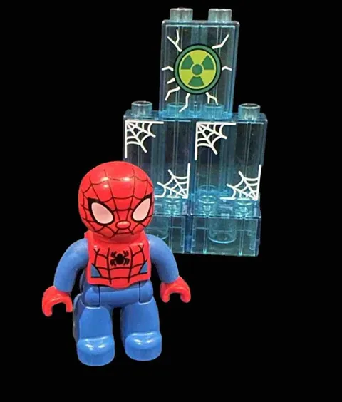 Lego Duplo Lego Spider-man Mini Figure Man Collectible Marvel W/ Blue Transparen