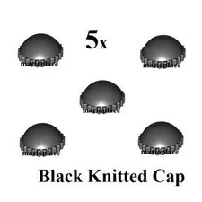 LEGO Black Knitted Cap (41334) LOT OF 5 Figure Accessories-NEW
