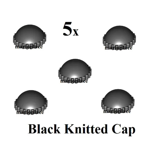 LEGO Black Knitted Cap (41334) LOT OF 5 Figure Accessories-NEW