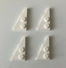 LEGO 4x NEW Plate 2x4 w/ Angle/Wedge Left WHITE #65429