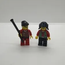 Lego cas052 & cas053 Ninja Robber/brown & green - LOT OF 2 - Minifigure - Ninja