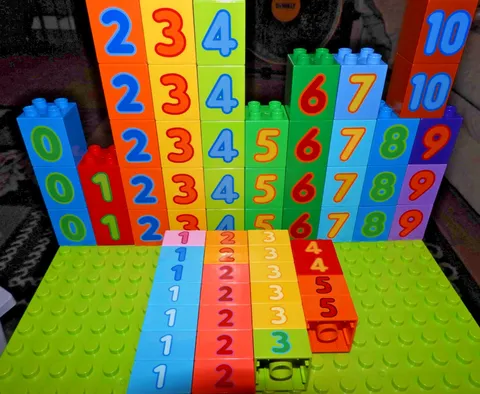 Lego Duplo Number Blocks Lot of 63 Preschool Daycare Homeschool