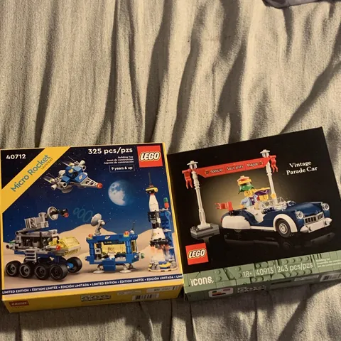 Lego Set 40913 And 40712 Vintage Parade Car And Micro Rocket Launch Pad Sealed
