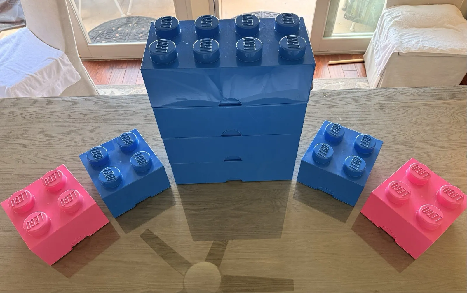 LEGO Storage ProductsLot of 8: 4004 & 4005 8-Stud Bricks & 4-Stud Bricks FASTSHP