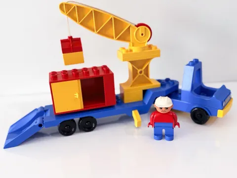 Duplo lego vintage 2638 truck, crane truck, including original - Complete