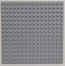 Lego Baseplate 16 x 16 Stud Size 5" x 5" Part #91405 Light Bluish Gray